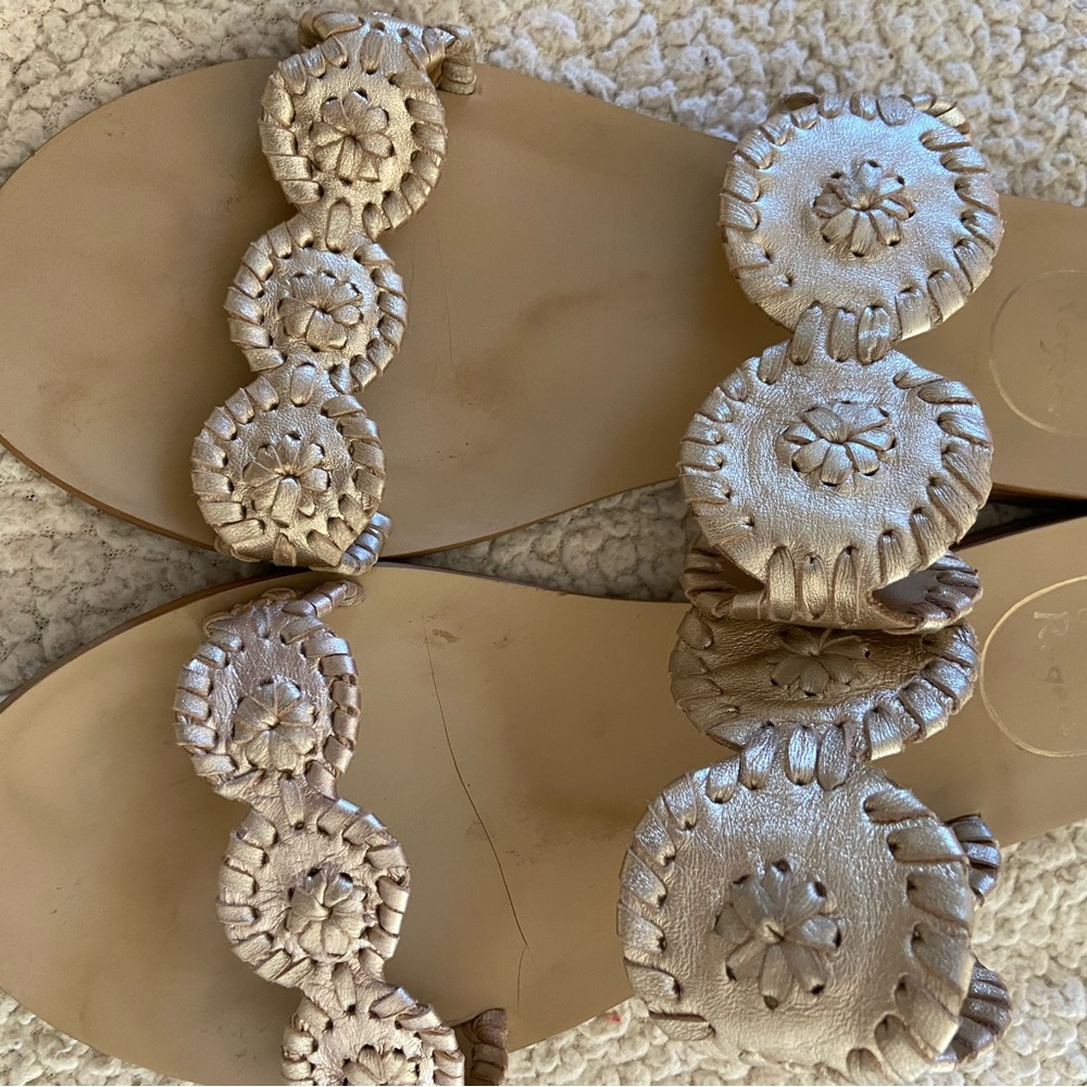 FINAL PRICE Jack Rogers Gold Sandals - Picture 4 of 6